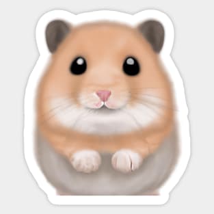 Cute Hamster Drawing Sticker